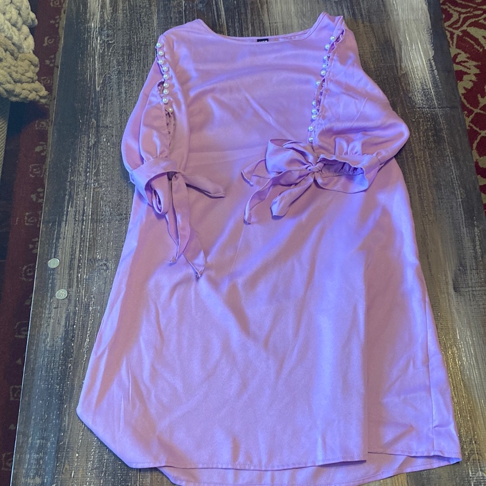 Lt purple colored size small dress  midi - Shein